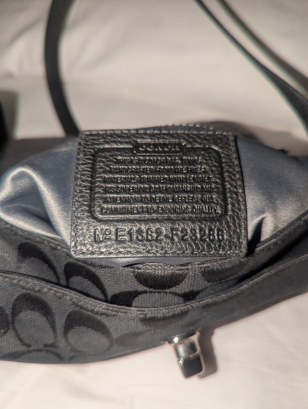Coach Park Black Signature Canvas Turn-Lock Crossbody - Picture 9 of 12